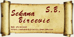 Sekana Birčević vizit kartica